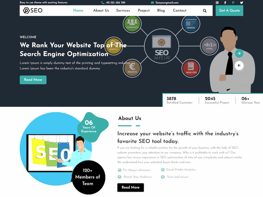SEO Digital Agency Тема WordPress для цифрового маркетинга