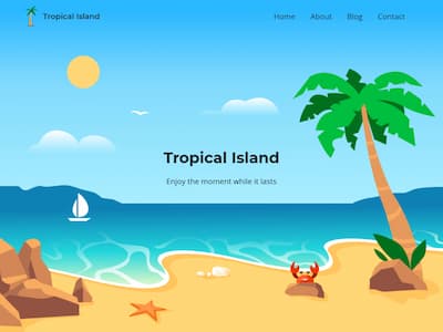 tropical island theme demo