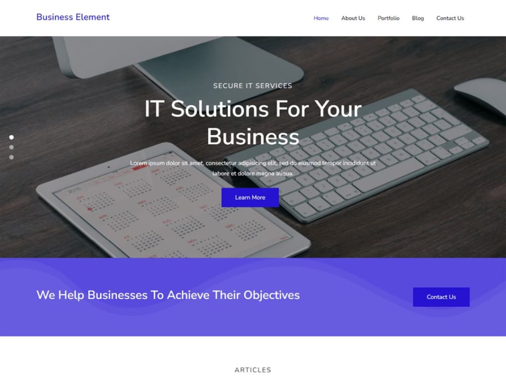 BusinessElement WordPress theme screenshot