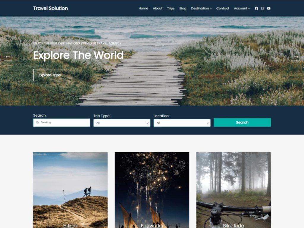 Travel Solution WordPress theme screenshot