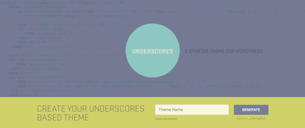 Underscores WordPress theme screenshot