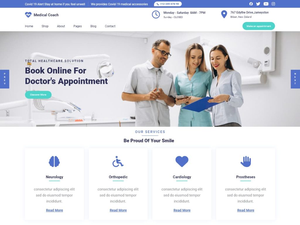 Medical Coach WordPress theme