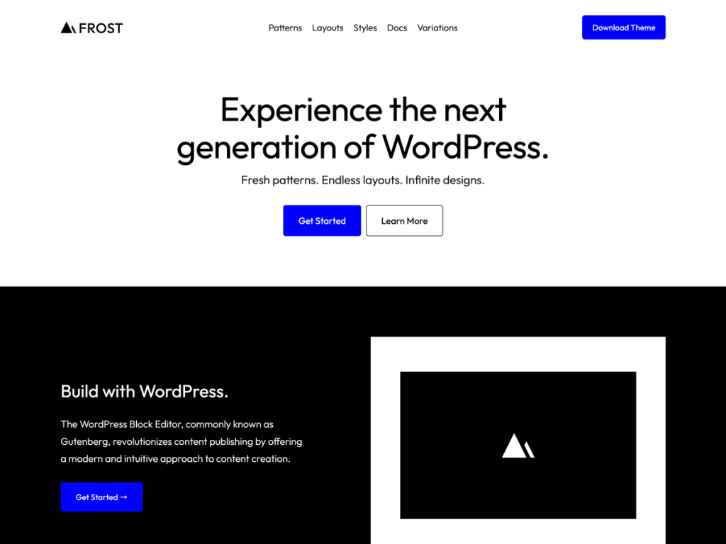 Frost WordPress theme