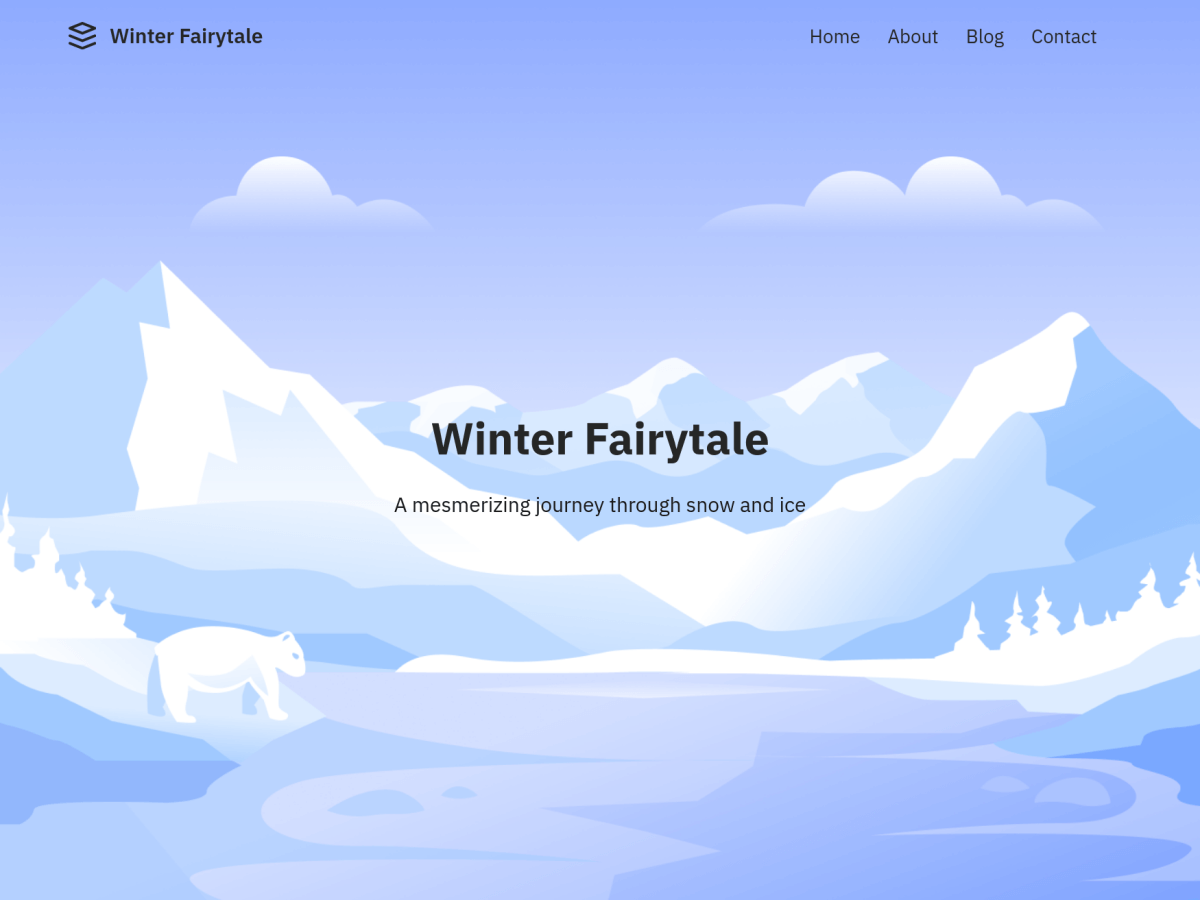 Winter Fairytale WordPress theme