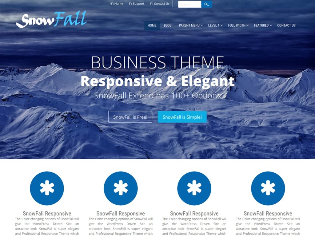 Snowfall WordPress theme