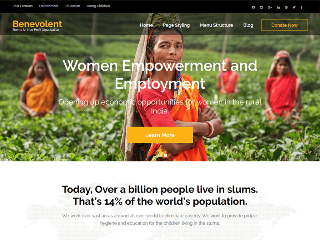 Benevolent WordPress theme